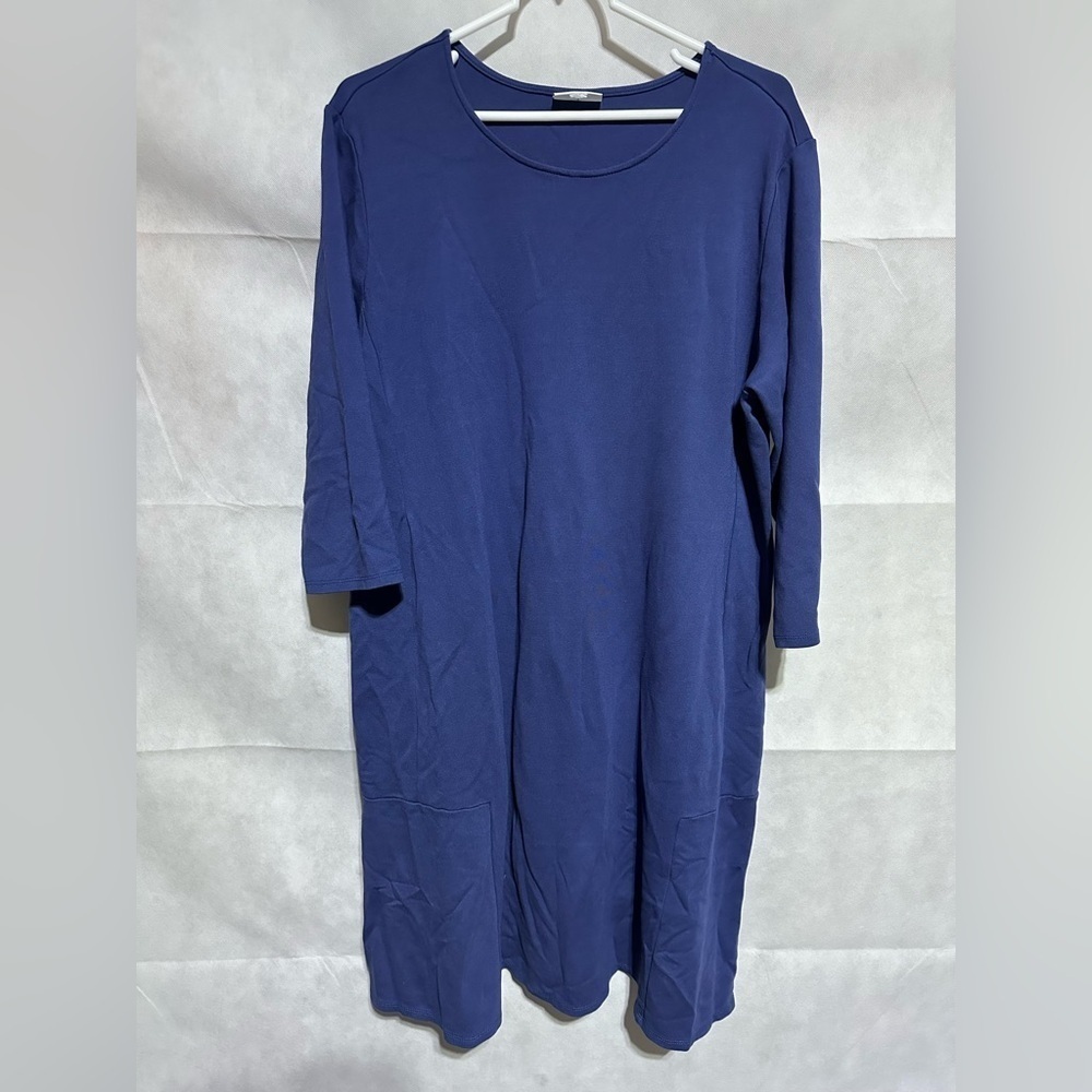 J. Jill Ponte Knit Purple Stretch Dress Women’s 2X Plus Langenlook Minimalist